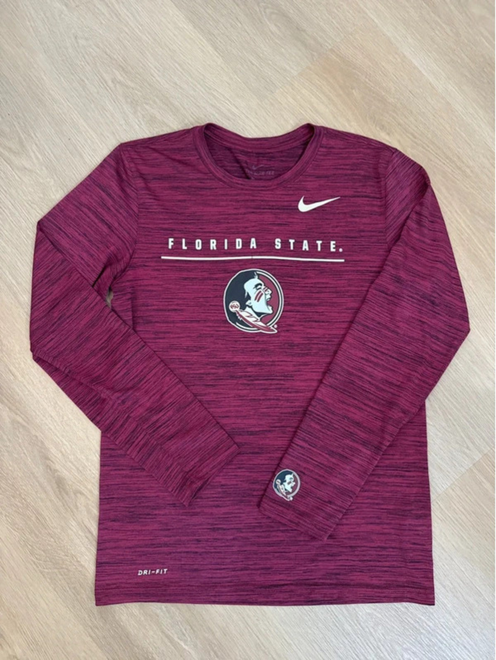 Nike Florida State Seminoles Dri-FIT Long Sleeve Performance Shirt Small